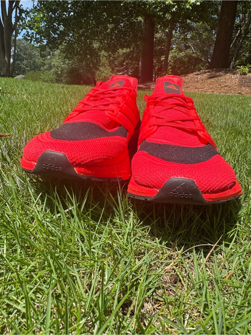 Like new 11.5 Ultraboost 21 Adidas running shoes vivid red - Picture 8 of 10
